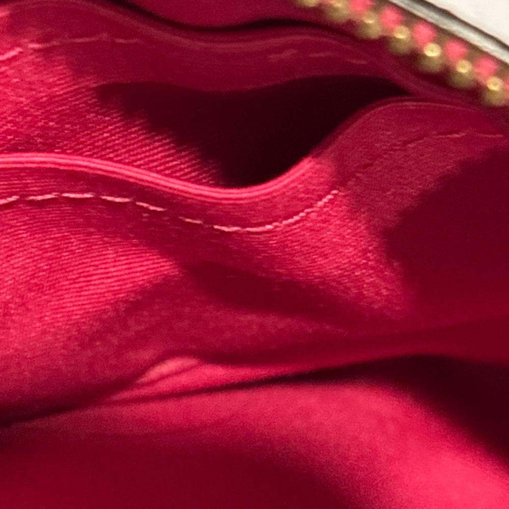 Coach Hot Pink Pebbled Leather Wristlet with Gold Logo - Picture 4 of 7